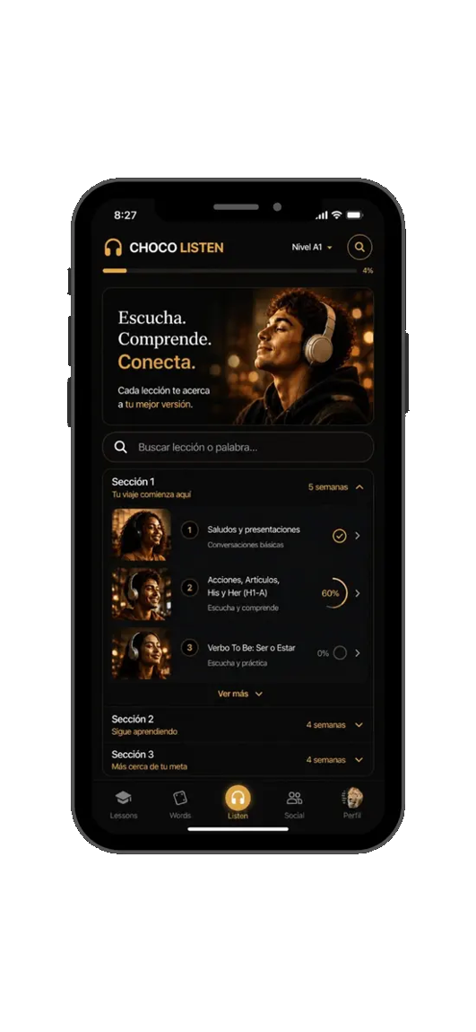 Choco learning app interface preview 2